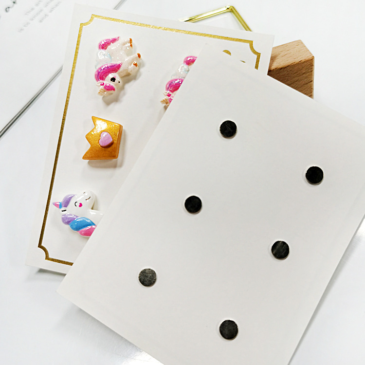 [Can] Cross-Border Kidsren's Iron-Absorbing Ear Clips Without Pierced Ears for Girls, Painless Ear Clips, Cartoon Cute Earrings