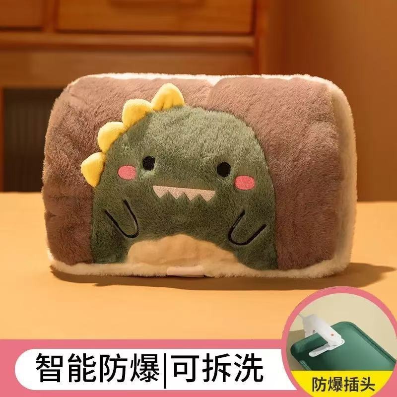 National Standard Hot Water Bottle Rechargeable Explosion-Proof Hot Water Bottle Warm Baby Plush Cute Removable and Washable Cartoon Female Hand Warmer Wholesale