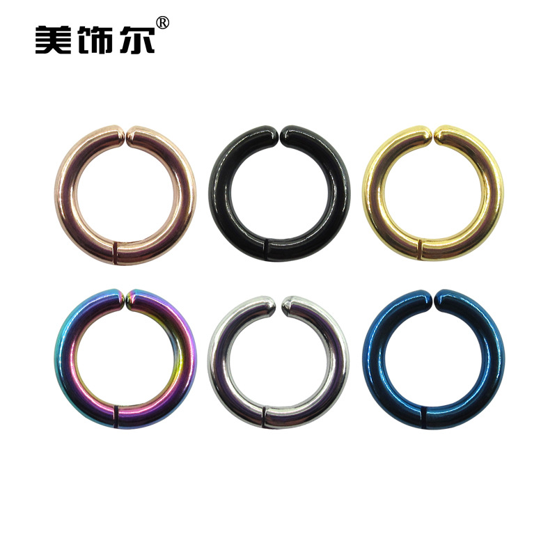 American decoration coil ear clip without ear hole ear clip round wire earrings stainless steel round light earrings Europe and the United States cross-border hot