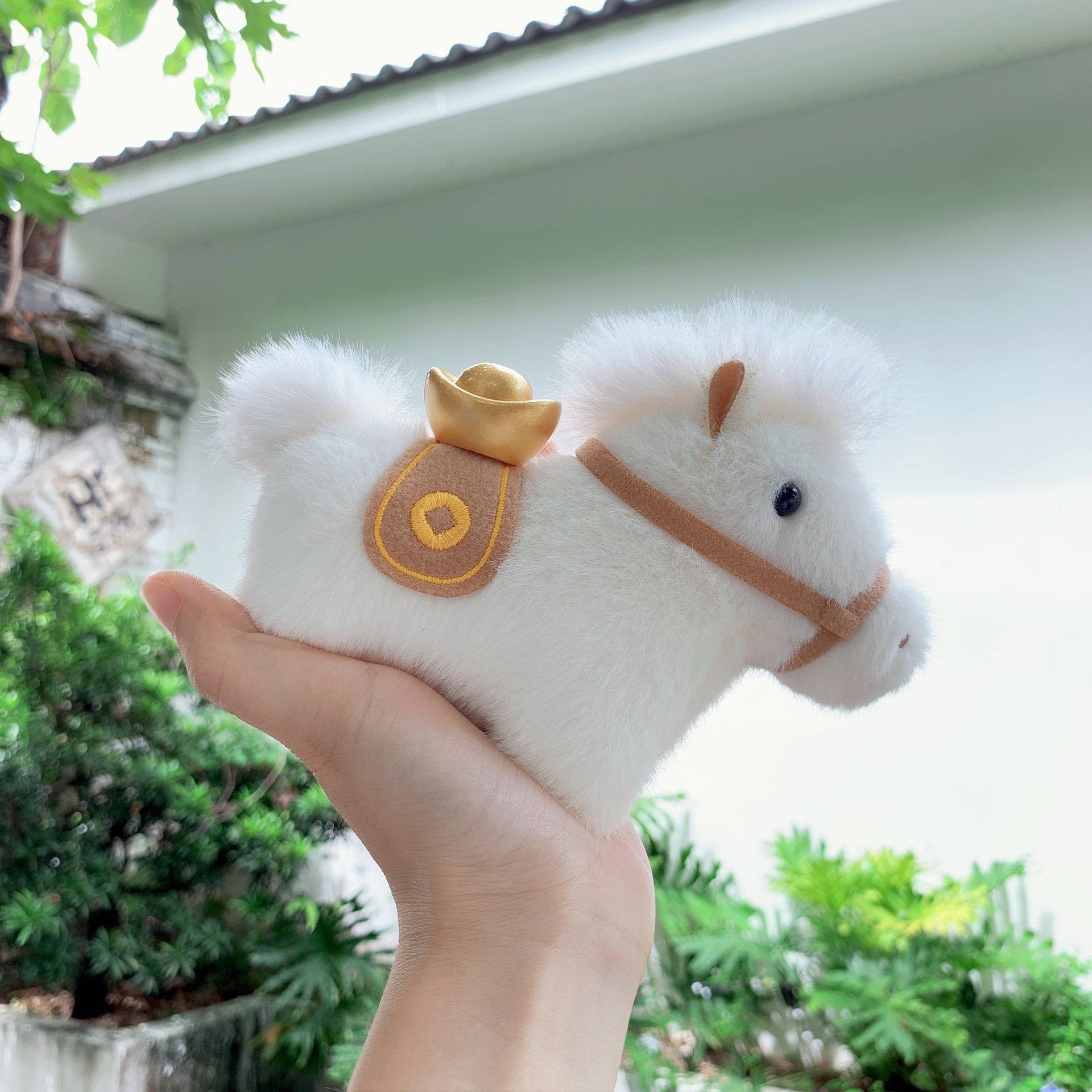 2026 Year of the Horse Mascot Plush Toy, Plush Keychain Pendant, Desktop Miniature Pony Ornament