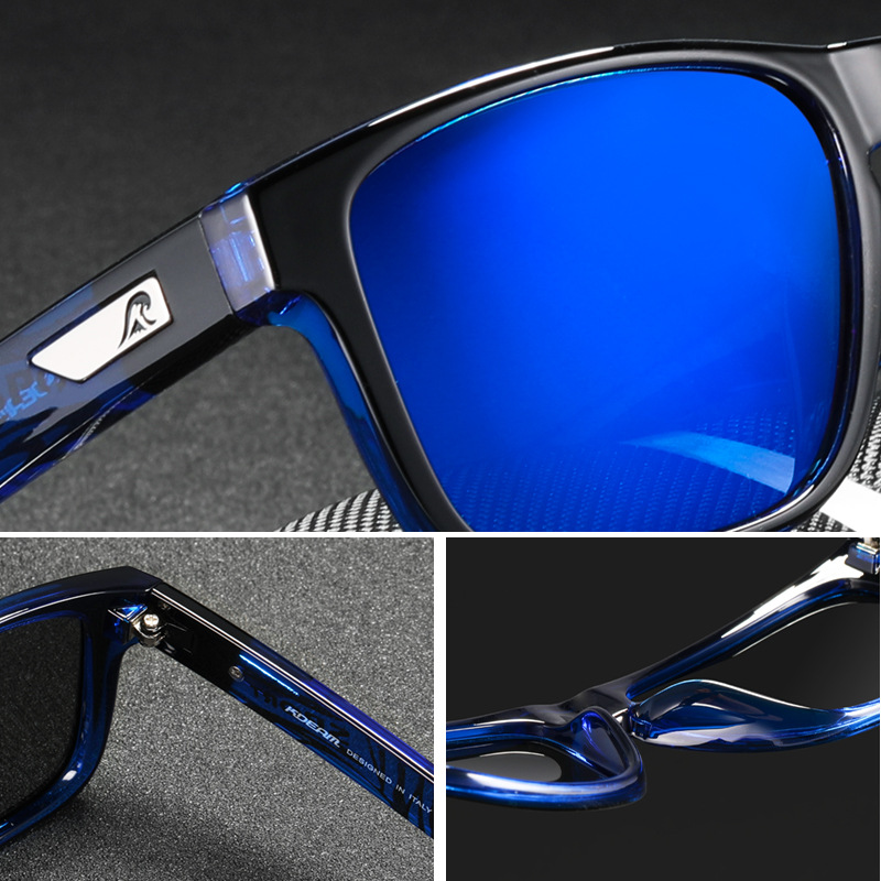 Kdeam New Square Outdoor Polarized Sunglasses, Colorful Men's and Women's Sunglasses, Fishing and Driving Glasses Kd109