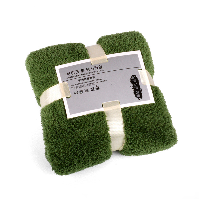 Souvenir Square Coral Velvet Towel Wedding Return Gift Wedding Shop Gift Box with Birthday Business Creative Gift Batch