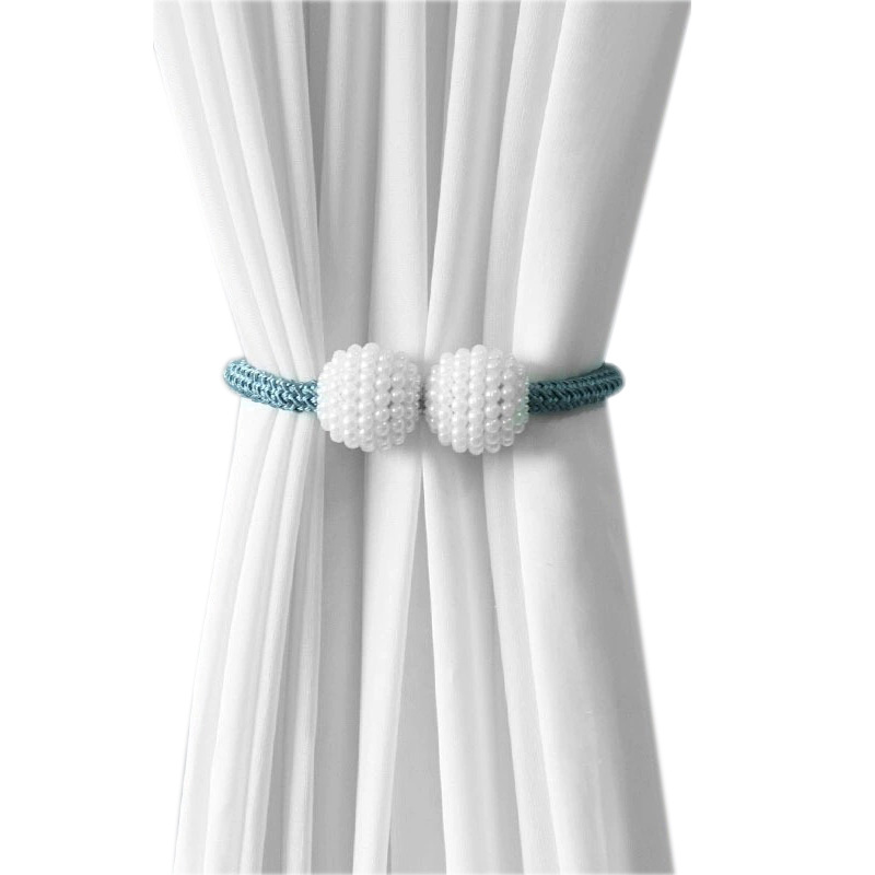 New Product in Stock Modern Simple Curtain Pearl Buckle Tie Rope Curtain Tie Punch-Free Curtain Accessories Small Accessories
