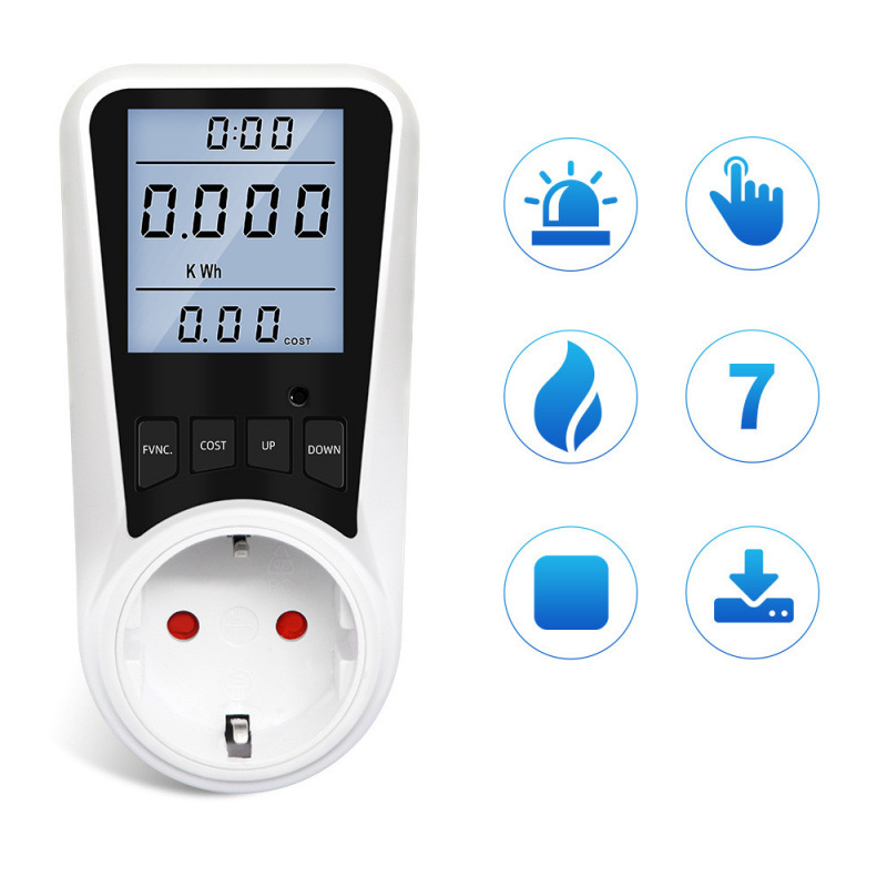 Electric energy meter power voltage current billing socket backlit household intelligent liquid crystal display power meter