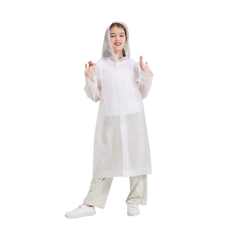 Children's Non-Disposable Cartoon Printed Raincoat for School Outdoor Long Thickeneded Full-Body Rainproof Eva Large Poncho