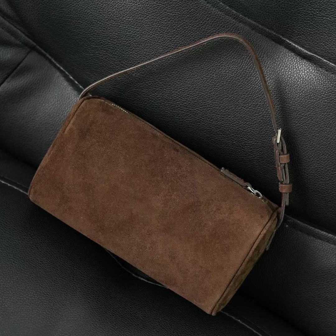 Ряд Осень и Зима Новая Замшевая Пенал Сумка Натуральная Кожа Кроссбоди Сумка Женская Ретро Держатель Для Ручек Модная Сумка Оптовая