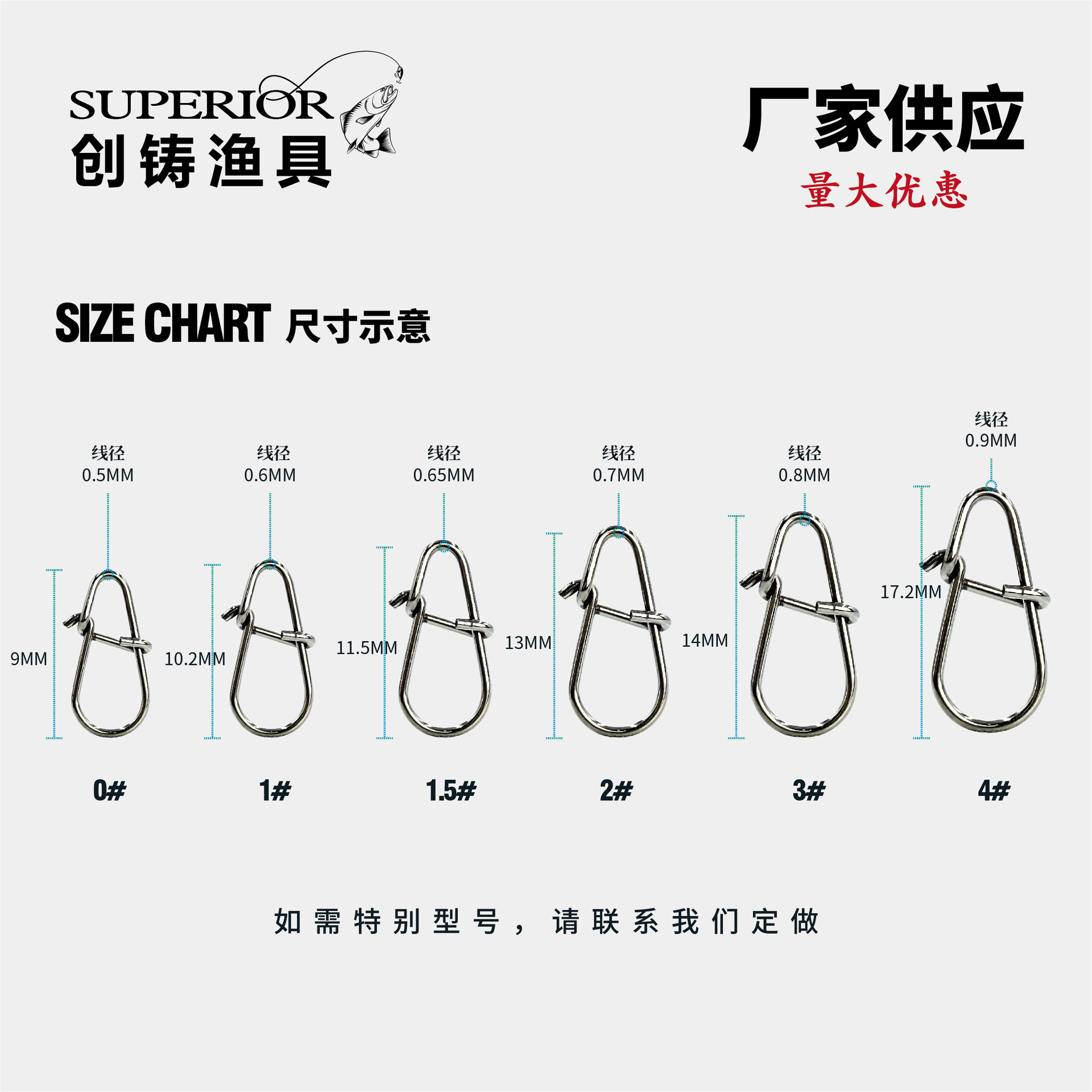 Gourd Pin Figure-Eight Ring Quick Connector Stainless Steel Pin Lure Bait Enhancement Pin Fake Bait Accessories Wholesale