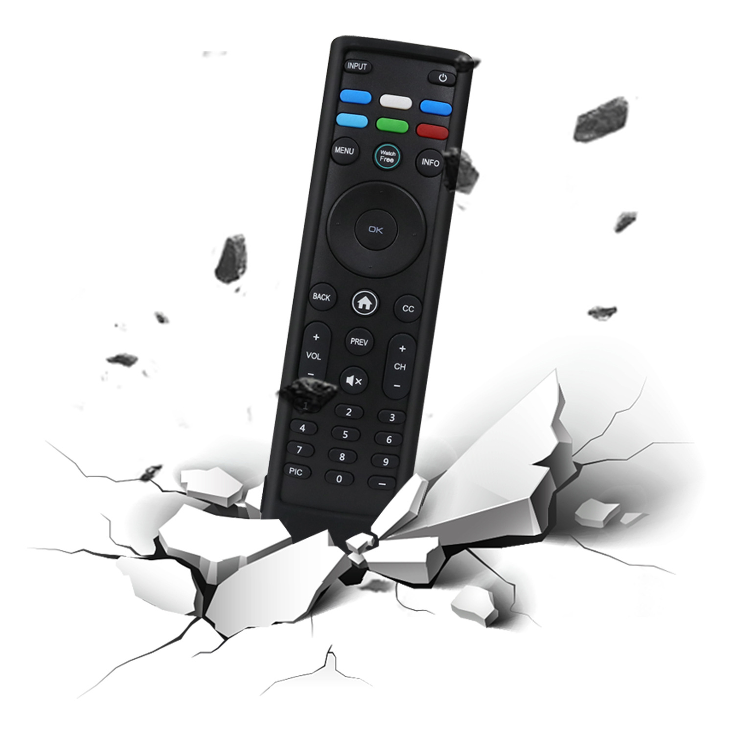 Suitable for Ruixuan Vizio Xrt140R/136R Universal Remote Control Half-Pack Silicone Protective Cover with Lanyard