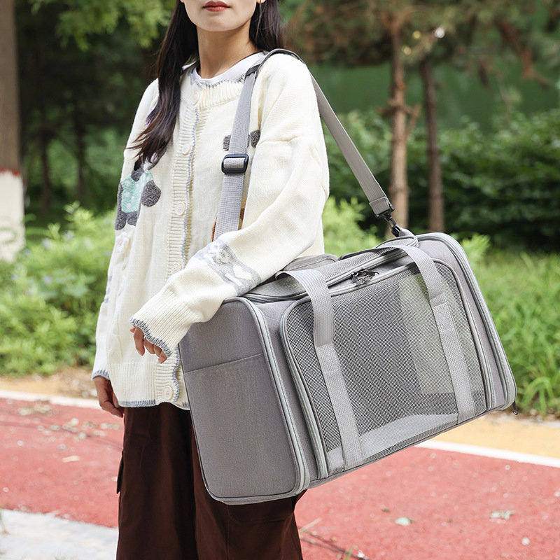 Pet Cat Carrier Bag, Portable Crossbody Handbag, Large Capacity Pet Bag, Car and Airline Dog Bag, Wholesale Cross-Border