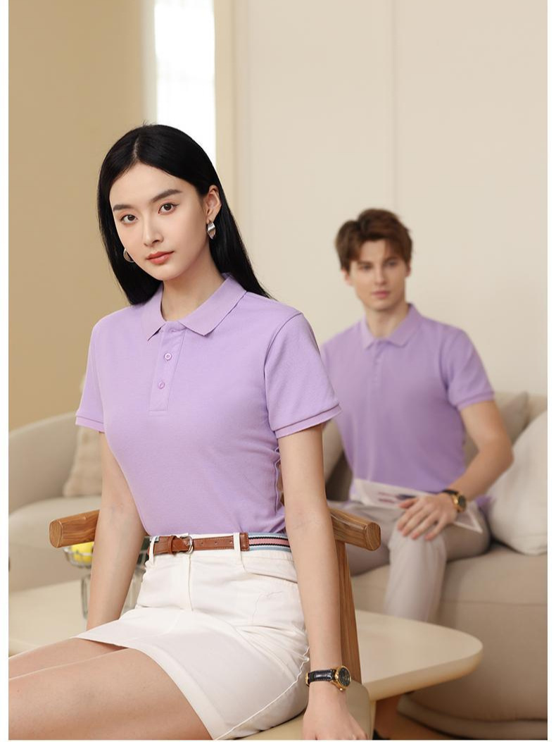 Work Clothes Lapel POLO Shirts Event Team Building T-shirts for Men and Women Summer Short-sleeved Work Clothes Class Uniforms Summer Camp Printed logo