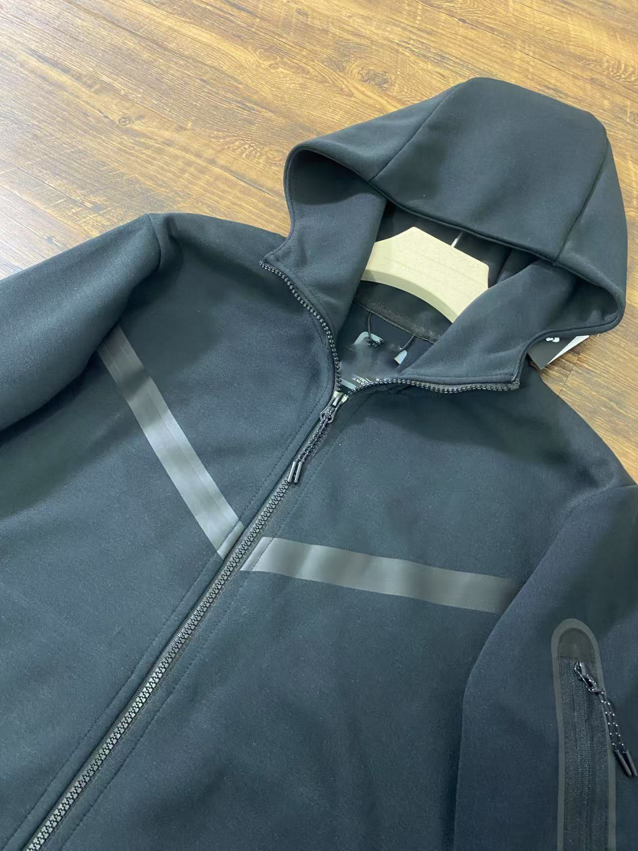 2025 Casual Sports Hooded Men's Side Zipper 490 and 163 Suit Loose Version Simple and Versatile Couple