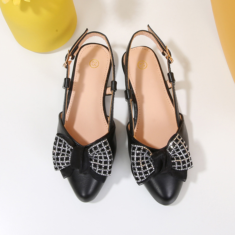 Summer New Children's Shoes Girls 1-16 Years Old Soft Bottom Sandals Children Flat Pointed Shoes