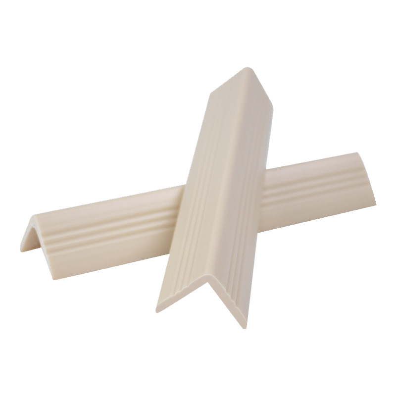 Soft Silicone Anti-Collision Protection Strip Wood Grain Small Right Angle Pvc Edge Strip Wooden Floor L-Shaped Edge Strip Skirting Wholesale