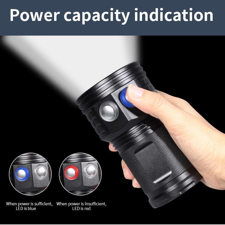 Led Diving Flashlight 10L2 Night Diving Seawater Photography Fill Light Waterproof Shooting Lighting Strong Light Flashlight