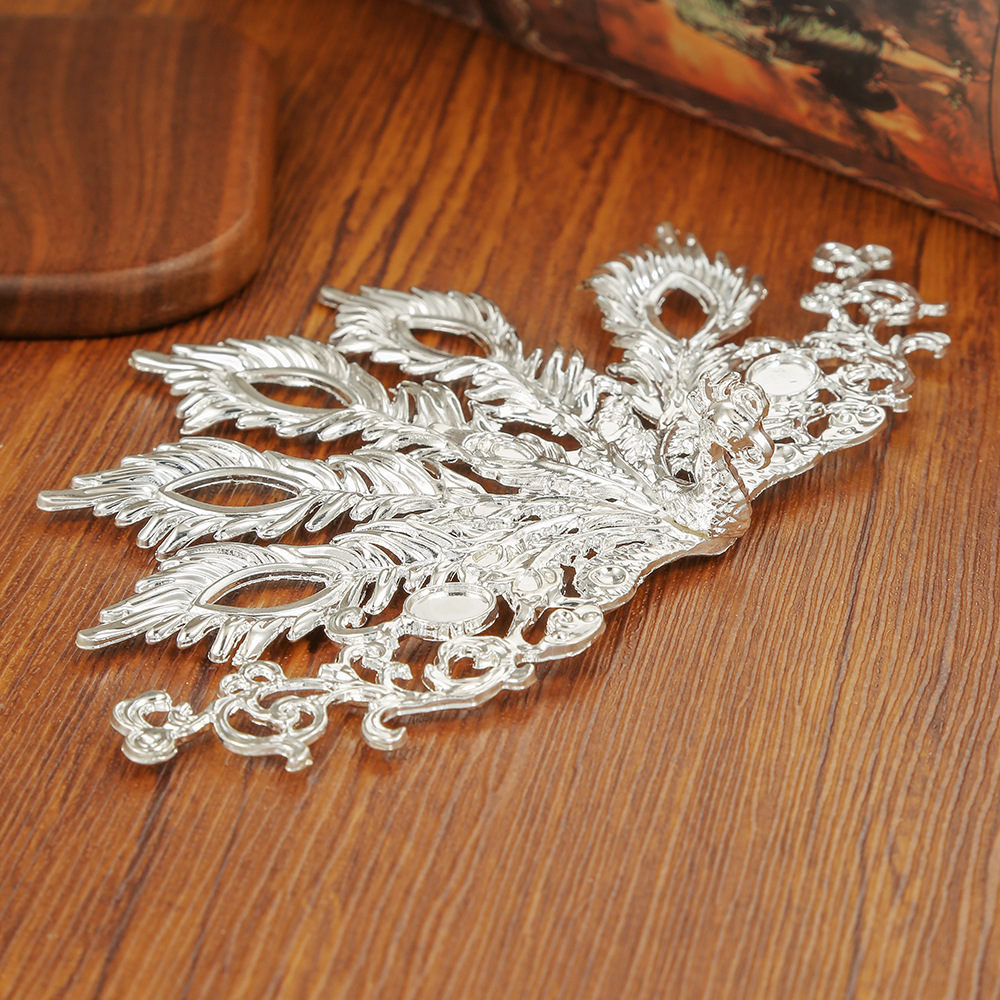 Electrophoresis Alloy Phoenix Hair Crown Material Handmade DIY Jewelry Accessories Ancient Style Hairpin Step Shake Han Dynasty
