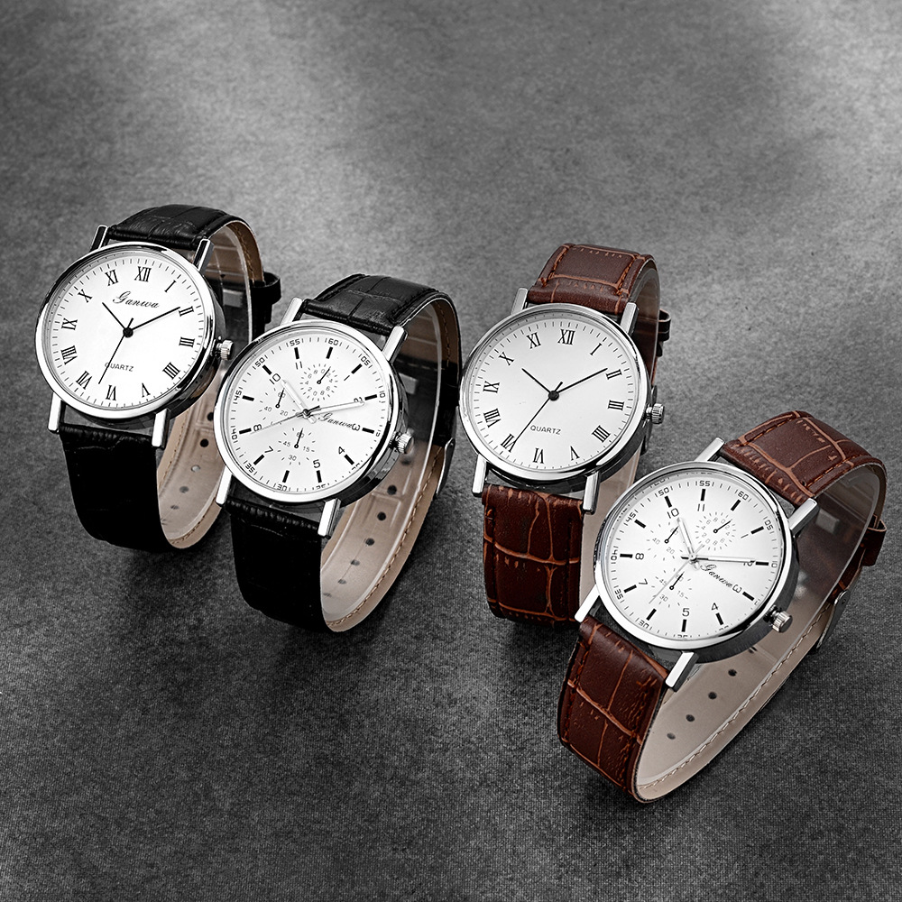 Manufacturer of Niche Quartz Watches for Men with a High-End Feel, Wholesale Decorative Men's Watches, Simple Watch with Leather Strap for Men