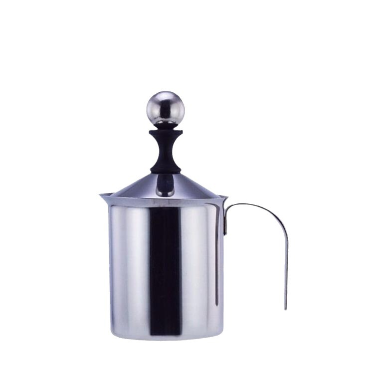 Stainless steel milk frother Milk Jar manual milk frother Japanese frother double-layer filter frother coffee supplies