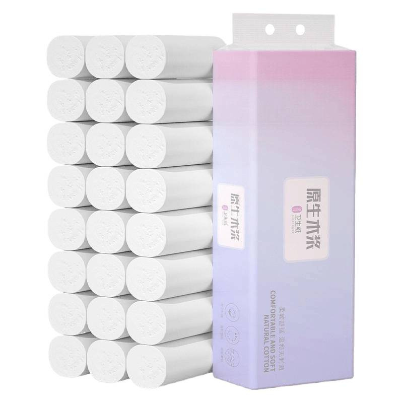 Toilet Paper Made from Virgin Wood Pulp for Home Use, Coreless Toilet Paper Rolls, Wholesale Box Quantity == Rolls
