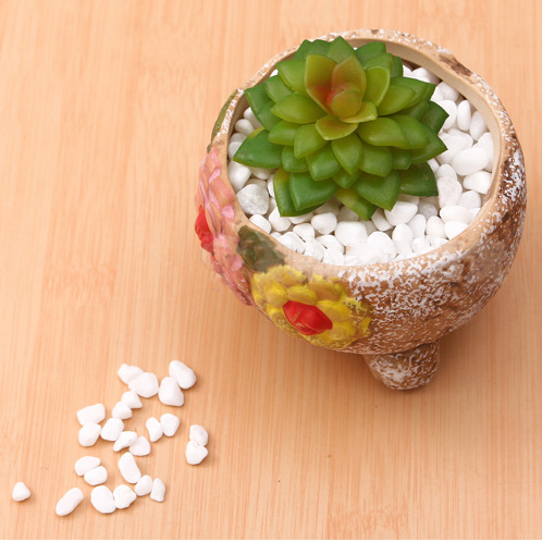 Moss Micro Landscape Landscaping White River Stone Snow White Stone Aquarium Decorative Ornaments 80g Landscaping Small Stone