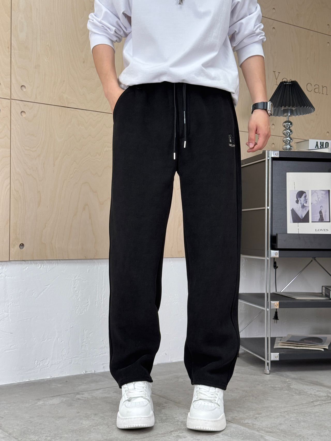 2025 Autumn/Winter Men's European Cotton Velvet Boxer Shorts Thickened Warm Straight Pants Wrinkle-Resistant Commuting Casual Versatile 8809