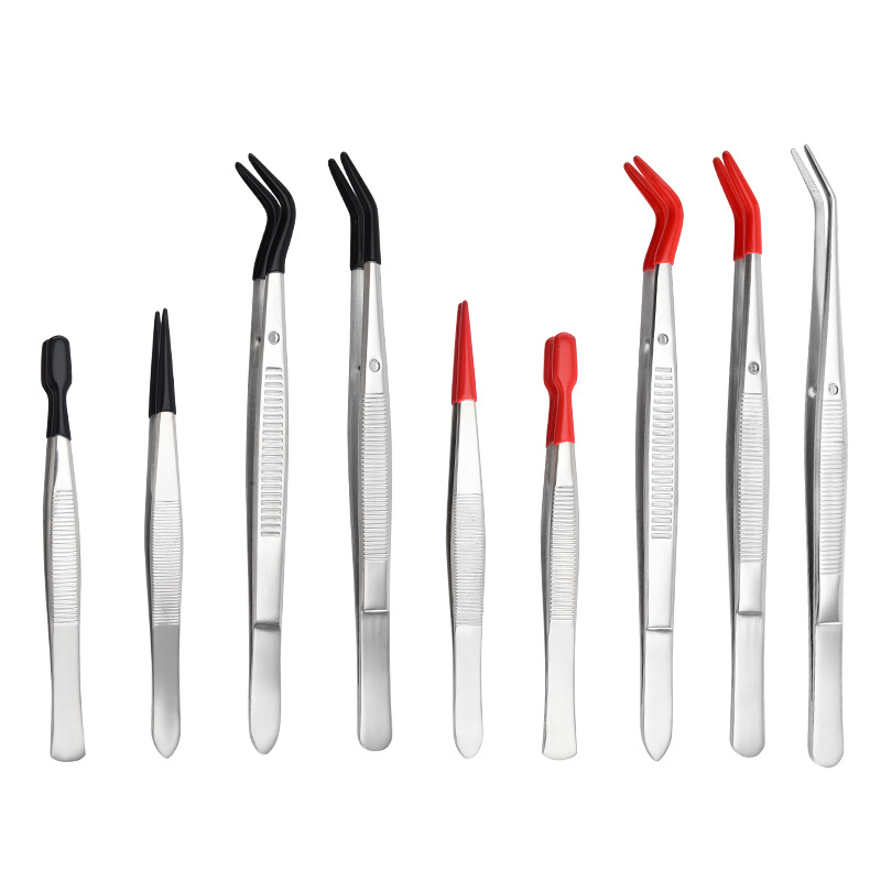 Extended Elbow Coin Tweezers Stainless Steel Banknote Stamp Clip Zodiac Commemorative Coin Tweezers Collection Tool