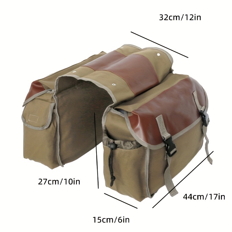 Multifunctional Bicycle Side Hanging Bag Cross-border Large Capacity Motorcycle Electric Vehicle Rear Pack Wear-resistant Canvas Equipment Bag