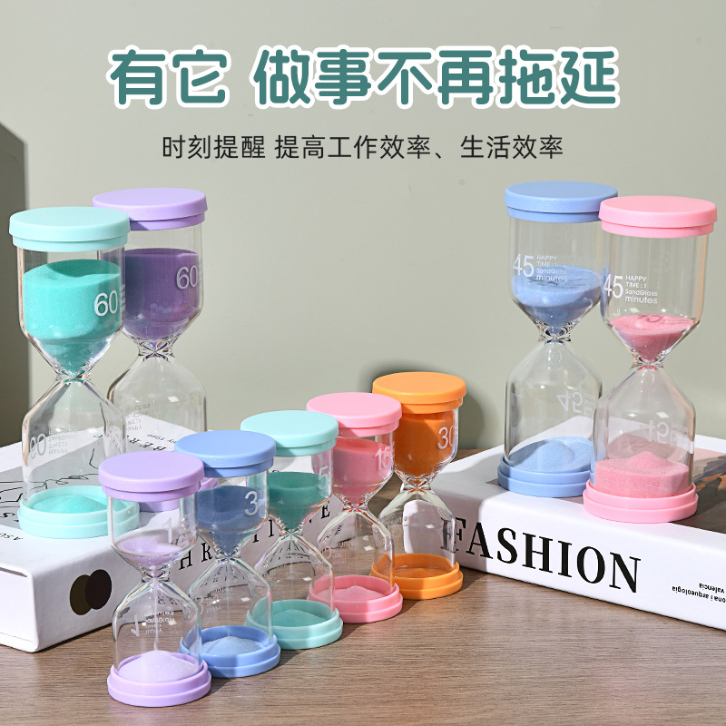 Macaron Time Hourglass Timer Learning Time Quicksand Bottle 3/5/30/60 Minutes Creative Ornament Jiuzhou