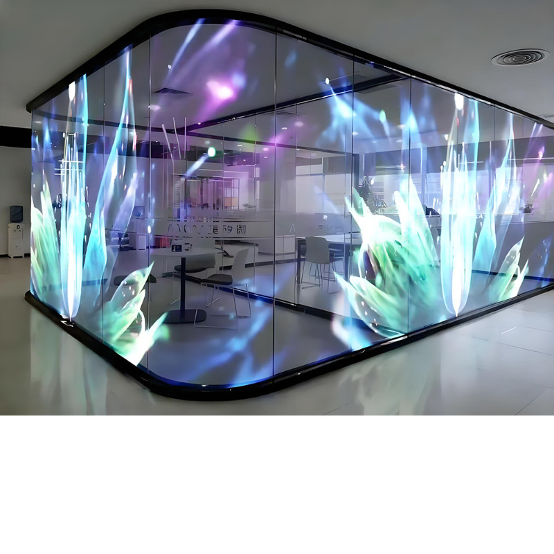 Онлайн-магазин видеостена, супер 3D-реклама, цифровая панель, гибкая прозрачная светодиодная пленка