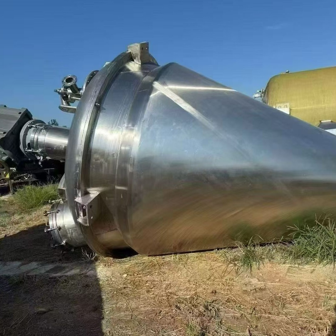 Used 8000 Liter Single Cone Screw Ribbon Dryer Double Helical Mixer Ribbon Mixer