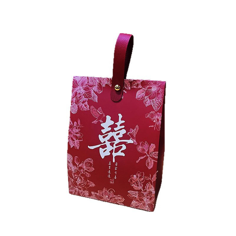 Little Red Book with Chinese portable candy box engagement candy bag hand gift box back gift candy box wholesale