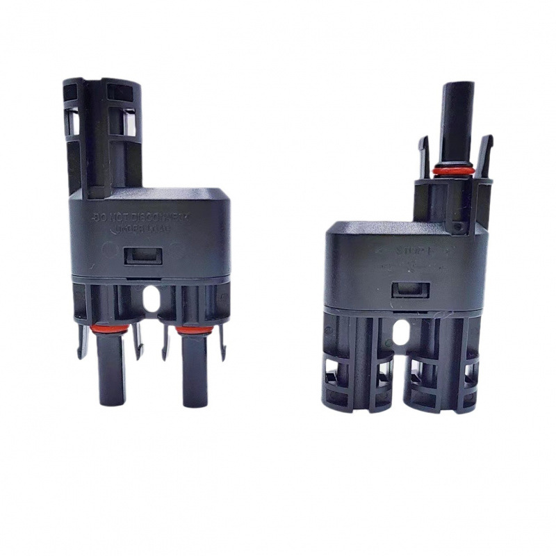 Mc4T Type Three-Way Connector Mc4 Solar Connector Two-In-One Adapter
