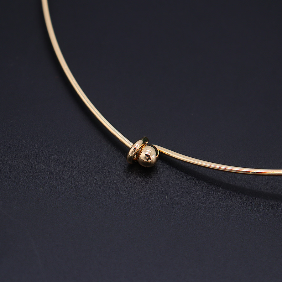 Iron wire open bead collar DIY ancient style hanfu accessories cross-border hot sale clavicle chain ring electrophoresis electroplating