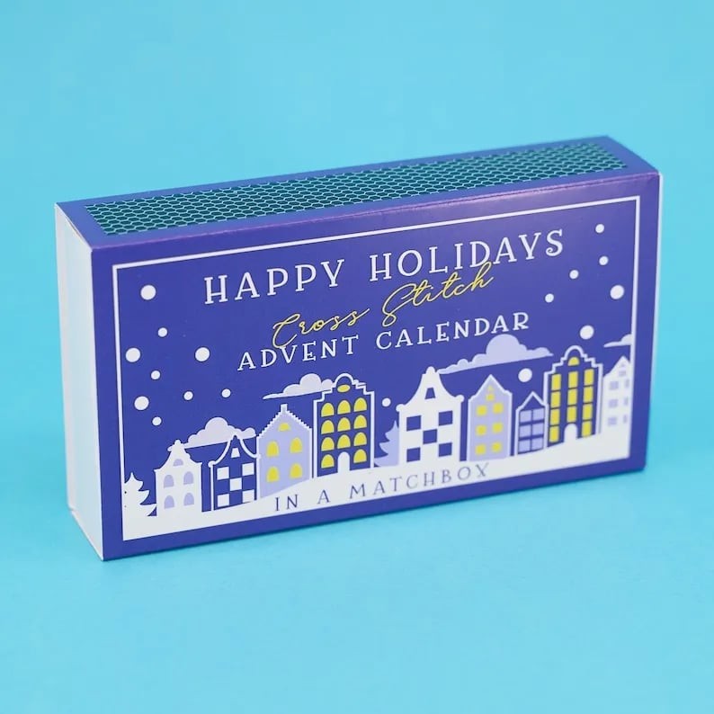 Cross-border New Christmas Cross Stitch Advent Calendar Christmas Cross Stitch Gift Box