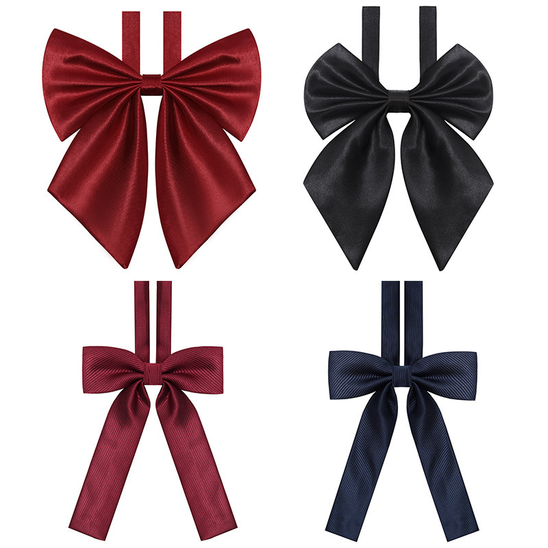 Деловая одежда черная вино-красная с тонкими линиями цветочный воротник для гостиниц и железных дорог блузка с маленьким бантом женская JK галстук