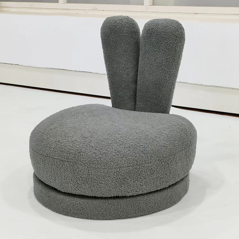 Children's Rotating Small Sofa Chair Baby Single Sofa Cute Seat Lamb Velvet Fashion Style Mini Lazy Sofa