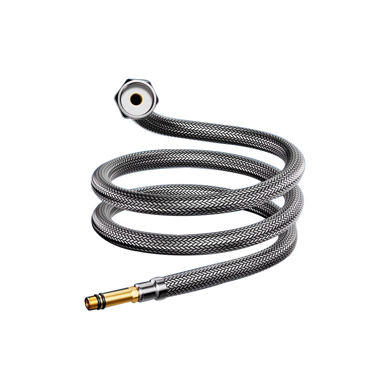 304 Stainless Steel All-Copper Hot and Cold Water Inlet Hose Kitchen Sink Faucet Pipe Fittings Extended Pointed Tip Explosion-Proof