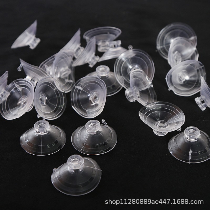 Wedding Car Decoration Supplies Daily Use Strong Perforated Transparent Plastic Pvc Suction Cup Diameter 4cm Large Wedding Decoration