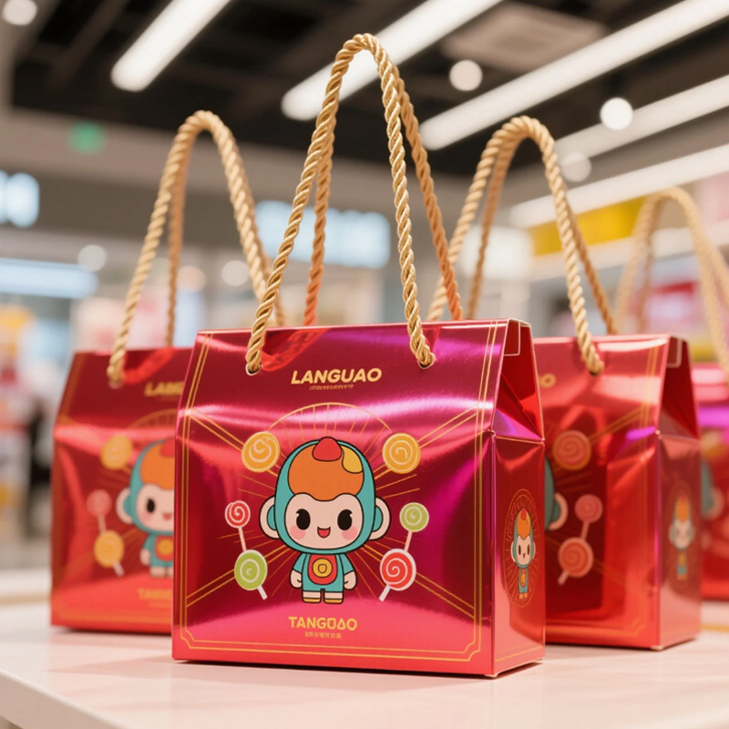 Labubu Shopping Mall Gift Box Version Custom-Made Gift Boxes Festive Source Factory Custom-Made Gifts with Gold Stamping