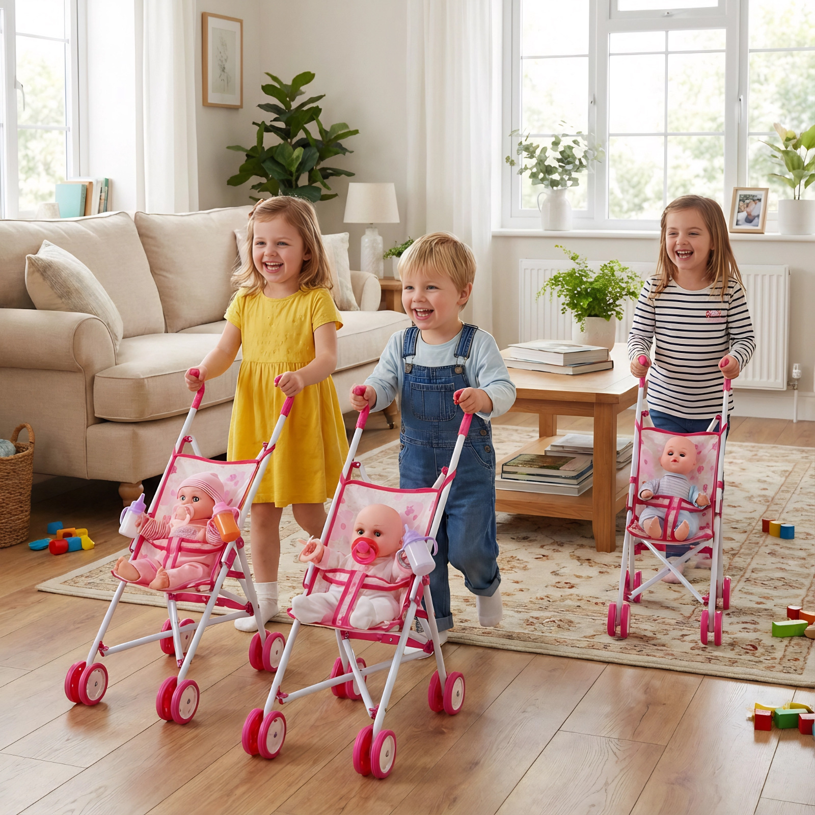 Кросс-бордерные детские игрушки Кукольный домик для девочек с коляской Симуляция куклы Накладная коляска