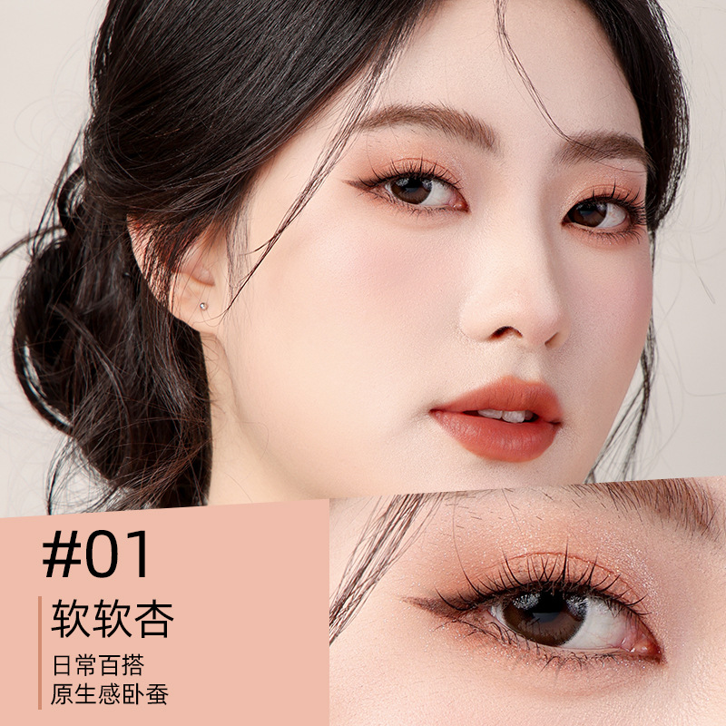 Pink Double-Ended Crescent-Shaped Aegyo-Sal Pen for Contouring and Smoothing, Beginner-Friendly Aegyo-Sal Highlighter Pen