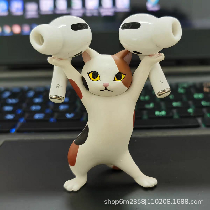 [Exclusive for Regular Customers] Enchanting Cat Pen Holder Douyin Same Style Japanese Cute Hand-Raising Dancing Cat Everything Can Be Supported 1