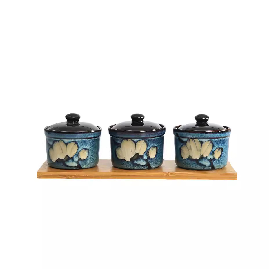 Yuquan Ceramic Korean Kiln Glaze Kitchen Household Seasoning Jar Ceramic Seasoning Jar Single Pack Can Be Mixed Batch