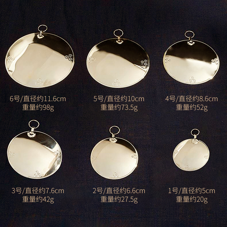 Wholesale Brass Convex Mirror Household Three-talent Bagua Mirror Concave-convex Copper Mirror Hanging Door Frame Balcony Pavement Door Head Pendant