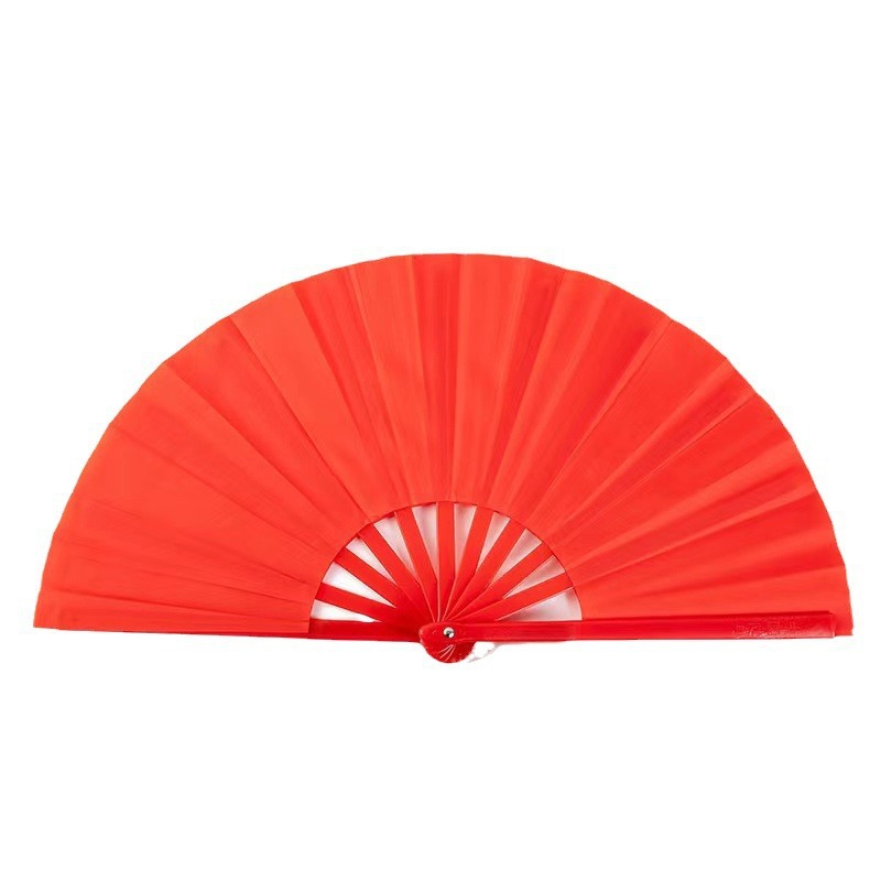 Kung Fu Fan, Tai Chi Fan, Dance Fan, Double-Sided Ring Fan, Student Exercise Fan, Folding Fan, Chinese Style Martial Arts Red Fan