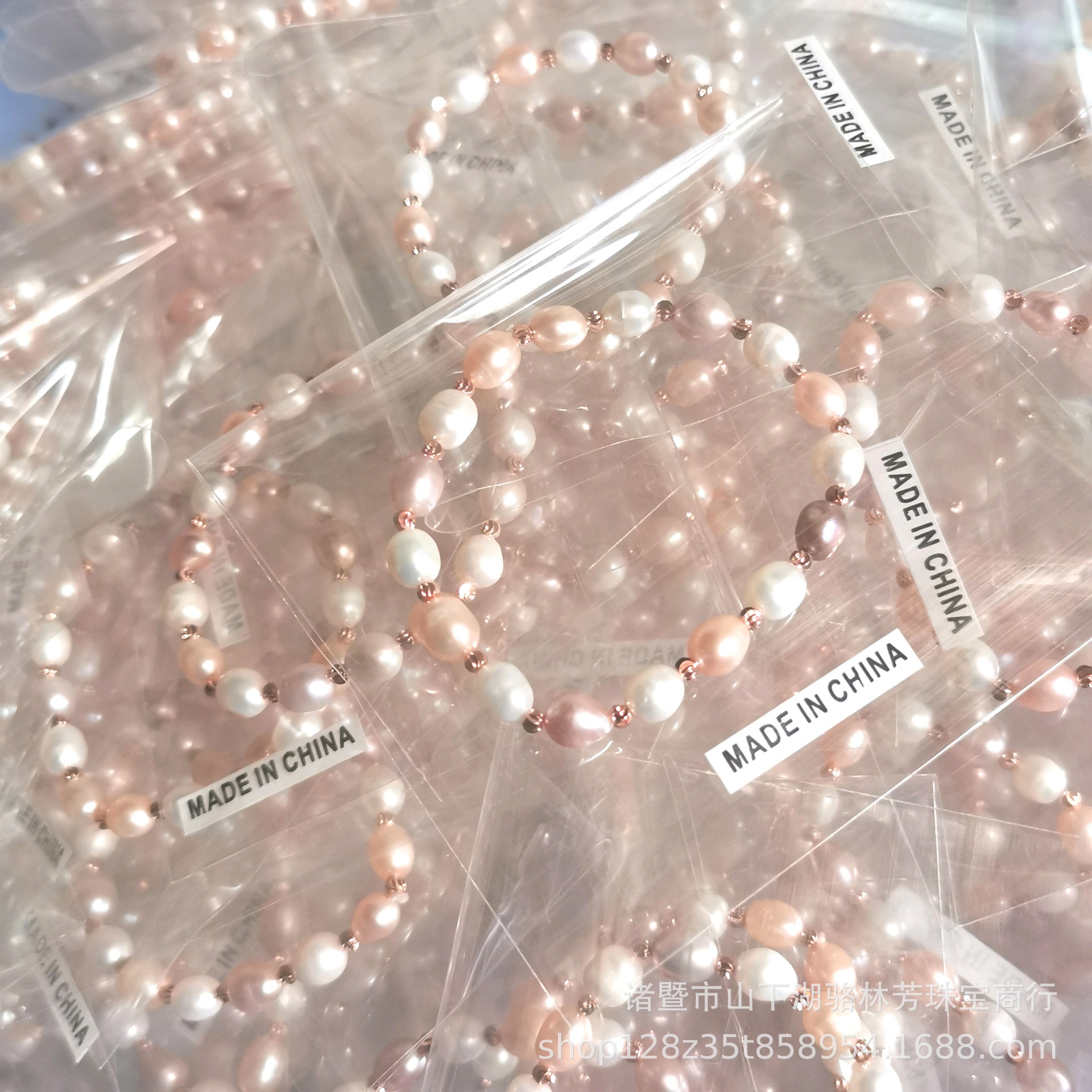 7-8mm Natural Freshwater Pearl Elastic Bead Bracelet Primary Source Korean Running Volume