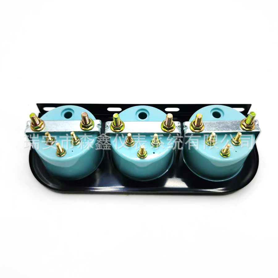 Car Modification Instrument Panel Water Temperature Gauge Oil Temperature Gauge Oil Pressure Gauge Triple Gauge 2 Inch 52mm Black Background Black Cover Blue Shell Manufacturer