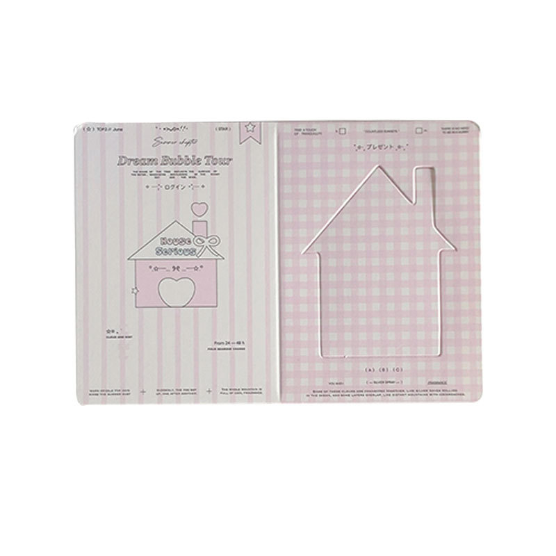 Mini Ins Hollow Folding Card Card Protection Small Card Packaging Material Decoration Folding Diy Message Greeting Card
