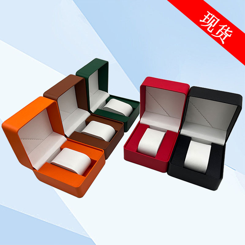 Круглая коробка для часов с закругленными углами из PU кожи, упаковка для часов и ювелирных изделий, подарочная коробка для хранения часов, оптовая продажа