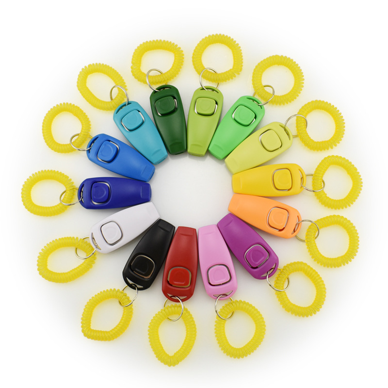 Two-in-one Louver pet training Louver pet Louver + whistle dog training whistle yellow bracelet