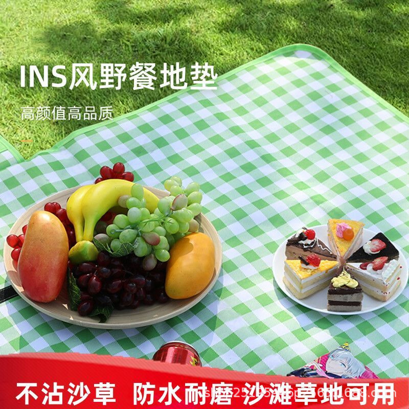 Picnic Mat Outdoor Damp-proof Mat Portable Spring Mat Picnic Cloth Ins Style Camping Mat Picnic Essentials